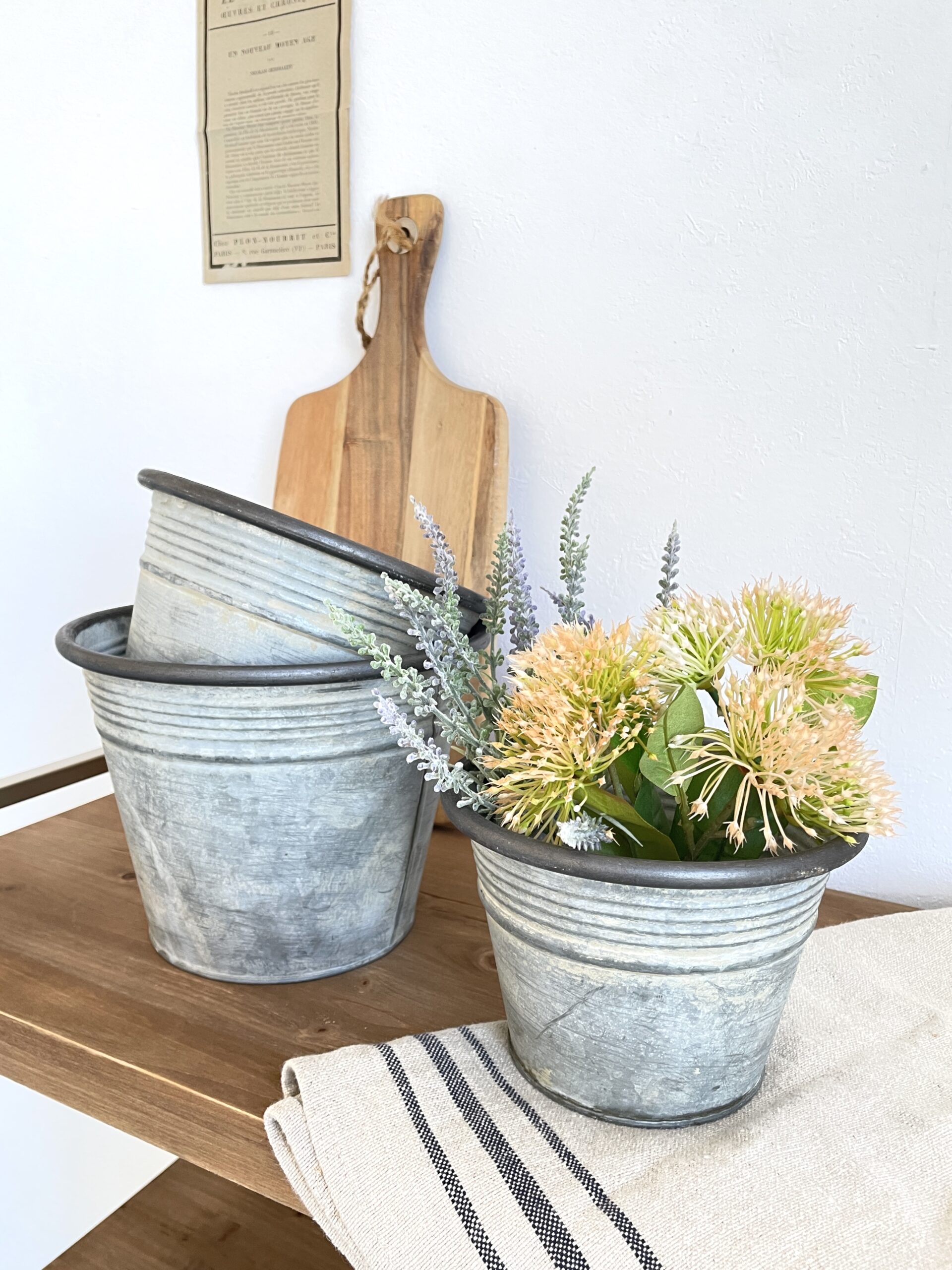 ガーデニング小物３点 ラジオフライヤー、オバケツ、ビンテージ缶 プランター植栽 ・ラジオフライヤー ドライガーデン ・玄関フェイク